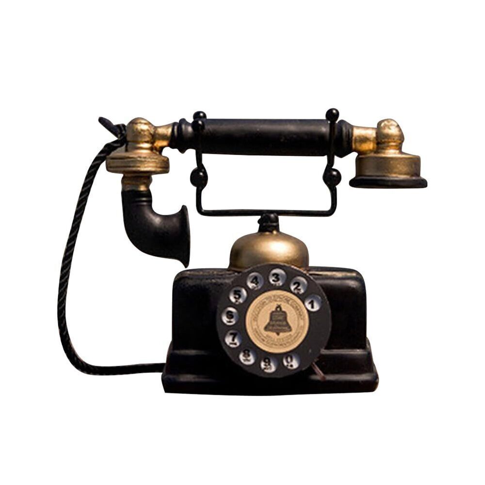 6676 1pc Retro Phone Desktop Decoration Vintage Table Adornment for Unique